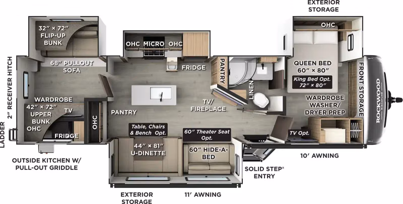 2027 Forest River Rockwood Signature Travel Trailer 8336BH - Image 1
